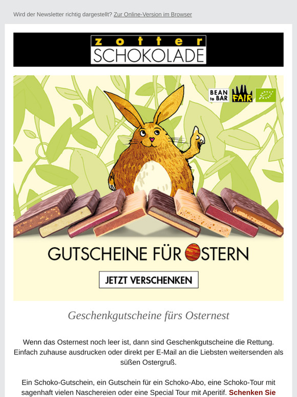 Last-Minute-Gutscheine zu Ostern 🐰