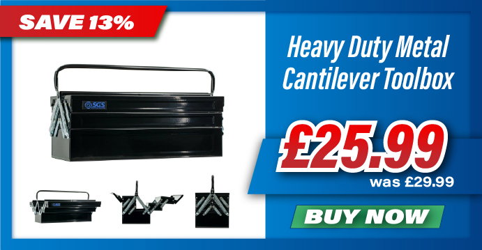 SGS Heavy Duty Metal Cantilever Toolbox