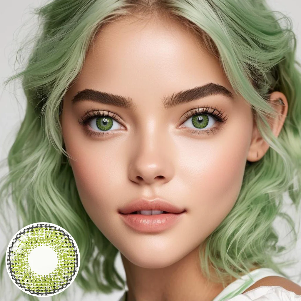 3 TONE Gemstone Green - FreshGo Colored Contact Lenses