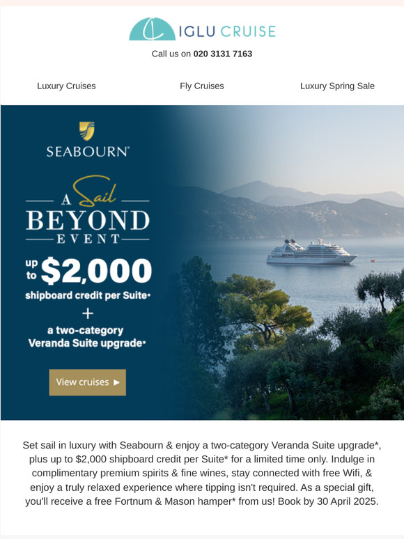 It's time to 'Sail Beyond' with Seabourn