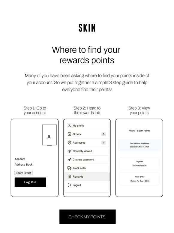 How to find your rewards points