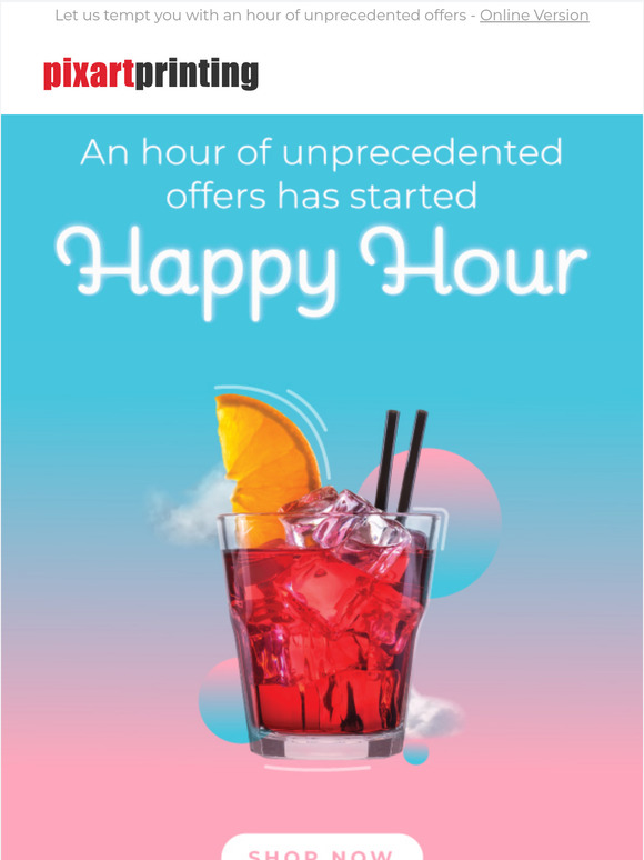 Happy Hour is savings time!