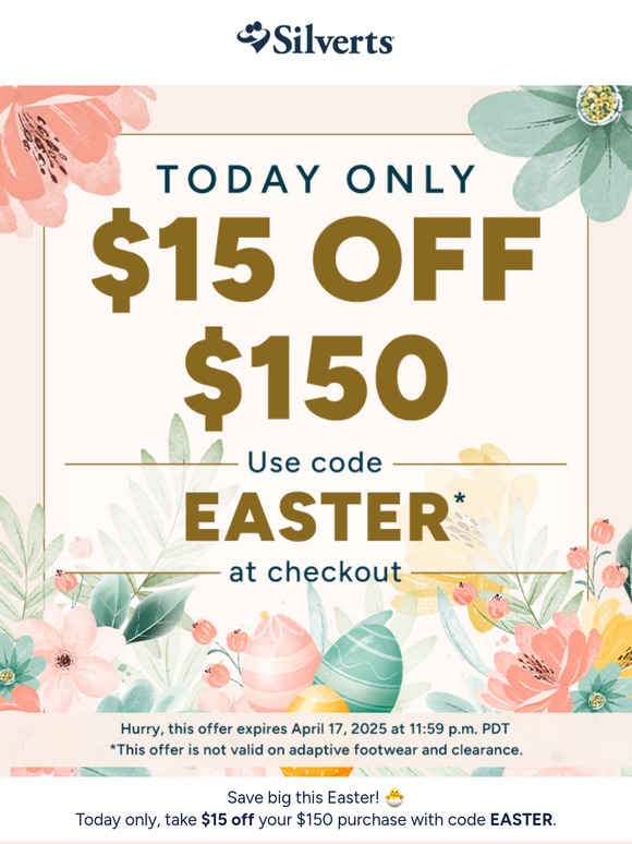 🐰Your Easter Treat: $15 Off Orders $150+