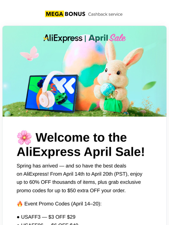 AliExpress April Sale: Save Up to $50 with Exclusive Codes!