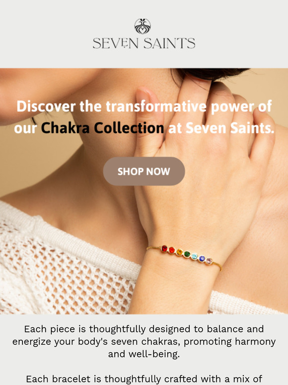 Align Your Energy with Seven Saints' Chakra Collection!