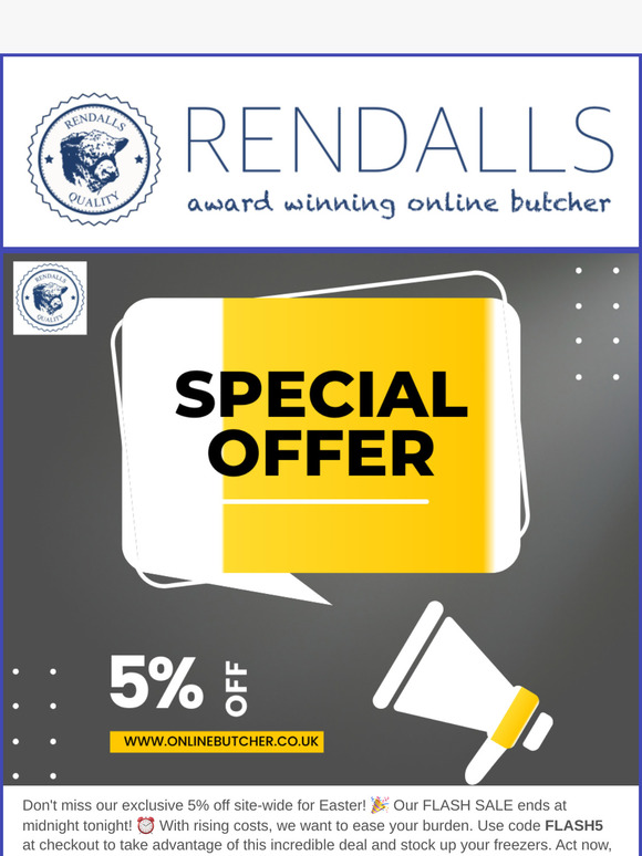 🥩Celebrate Easter with 5% Off