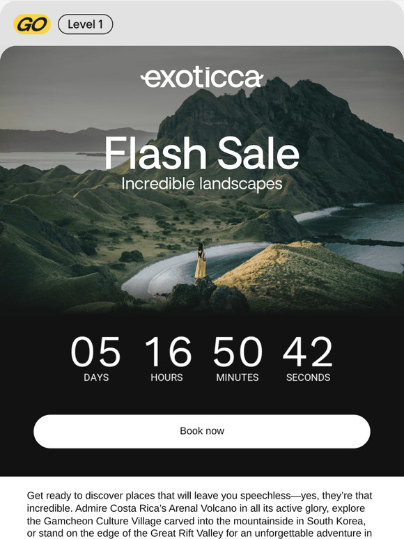 Flash Sale: 60% off jaw-dropping landscapes🏞️