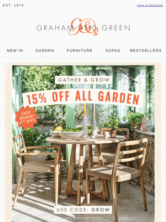 Make Room to Bloom | 15% off all Garden