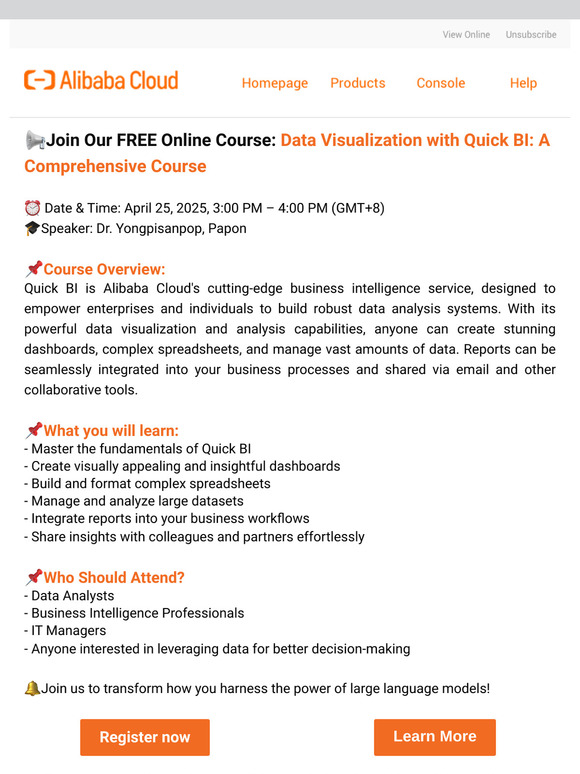 FREE TRAINING |  Data Visualization with Quick BI: A Comprehensive Course