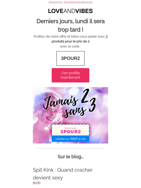 Plus que quelques jours pour profiter de notre offre