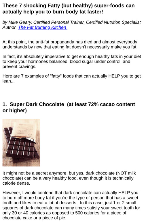 7 "fatty" foods that help you burn fat faster...