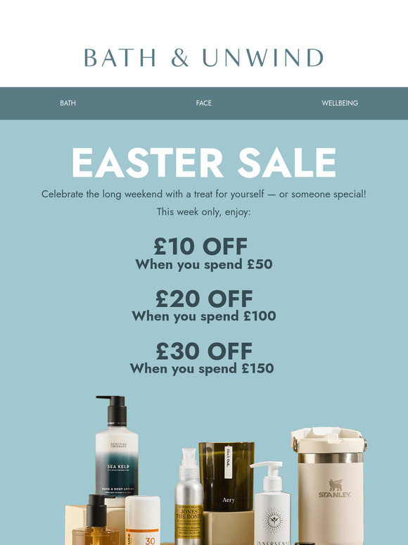 Up to £30 off your order today