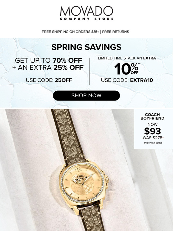 Get an extra 25% off our most beloved watches.