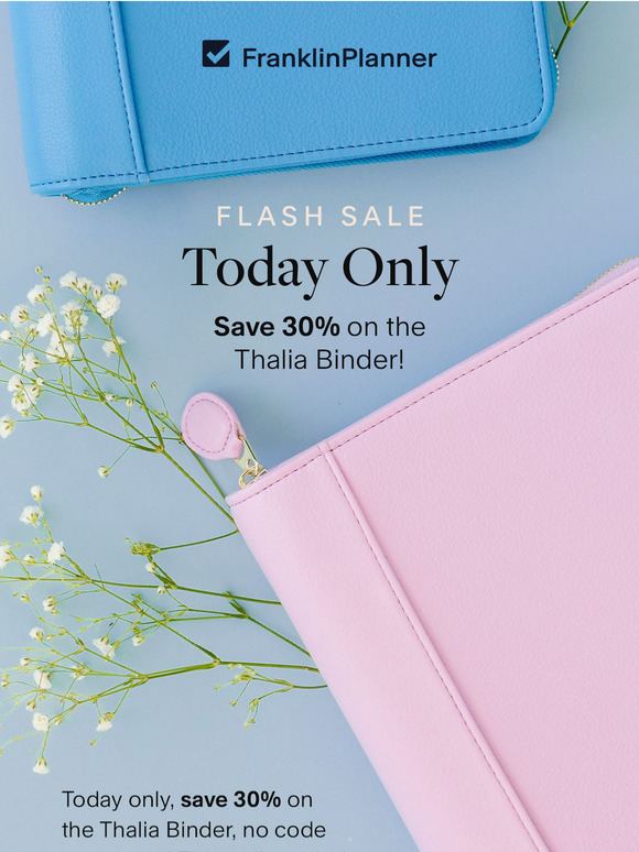Flash Sale! Take 30% Off This Binder.