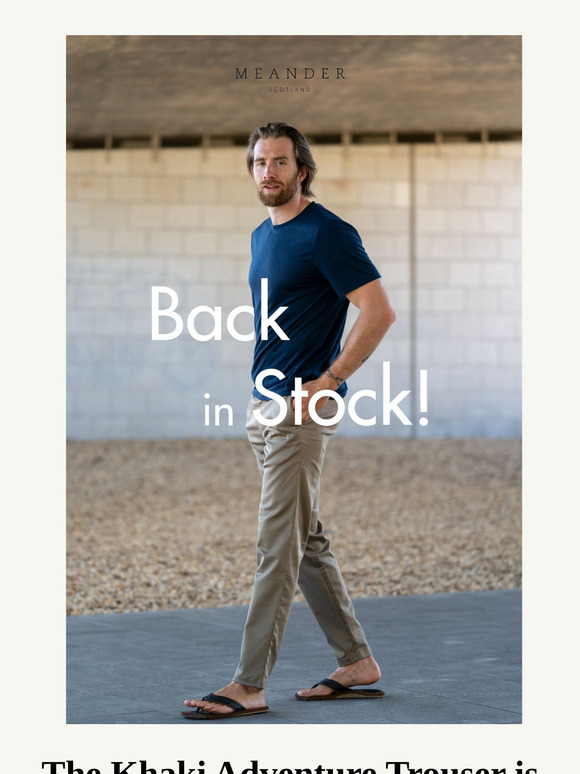 Back in Stock: The Khaki Adventure Trouser