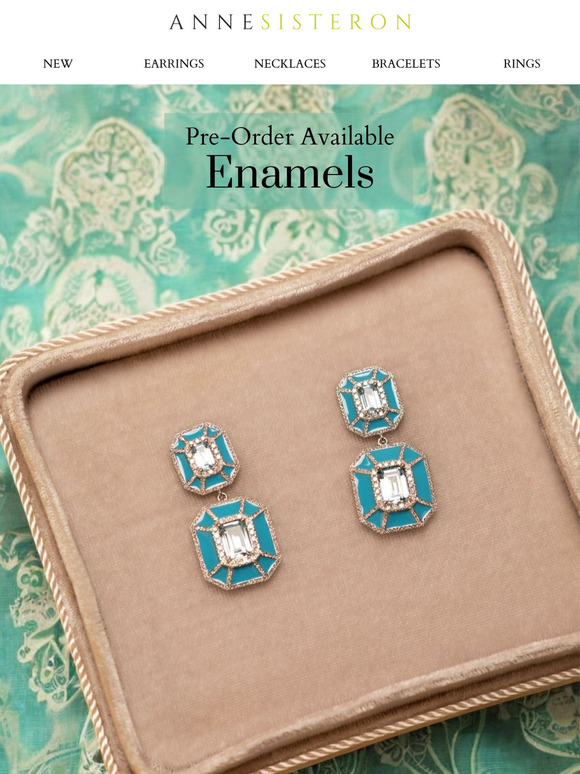 Pre-order Enamel Gemstone Earrings Now