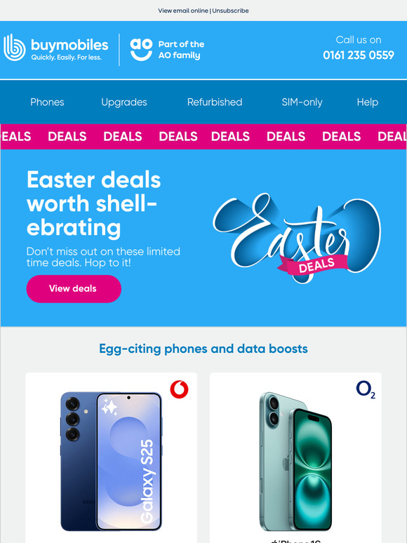 Free data and egg-citing phone deals🐣📦