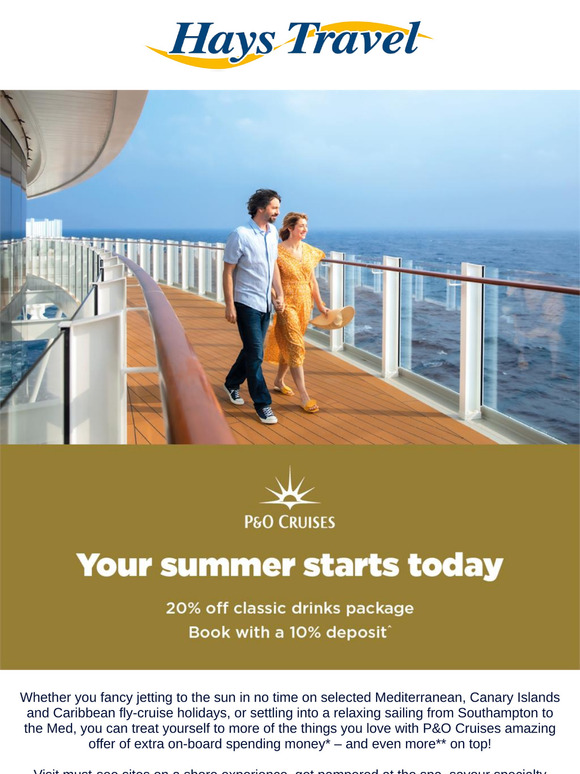Summer 2025 Sailings with P&O Cruises