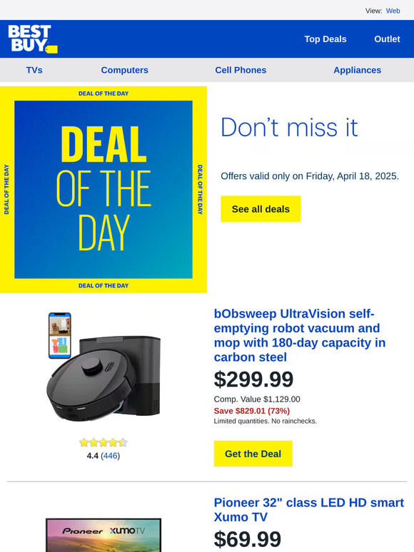 Today only: Get a bObsweep UltraVision robot vacuum and mop for $299.99, plus more