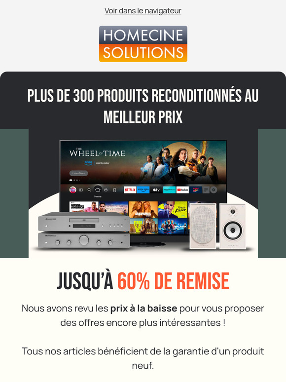Jusqu'à 60 % de remise sur plus de 300 produits !