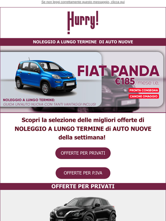 🚘HURRY! Noleggio | Le MIGLIORI OFFERTE della settimana 🚘 Scopri tutte le auto a noleggio a prezzi scontati!