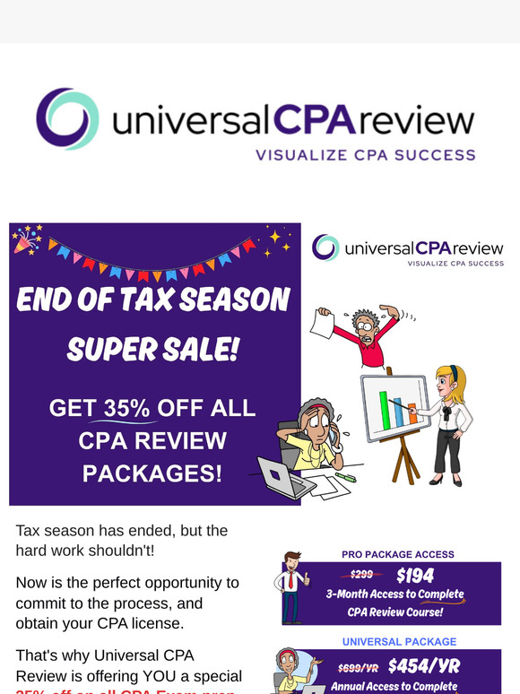 🚀 Busy Season is Over - Pass Your CPA Exam!