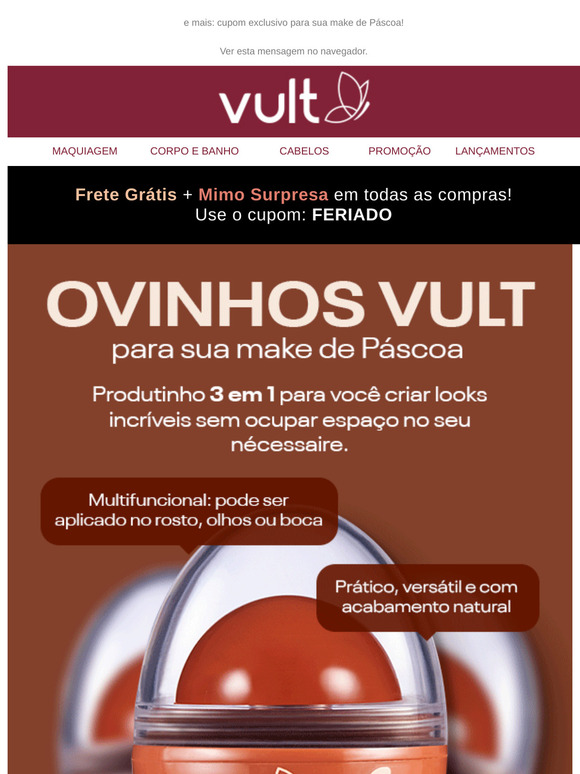 nesta Páscoa, dê ovinhos Vult! 🤎