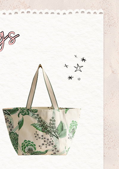 Cath Kidston Green Floral Beach Bag