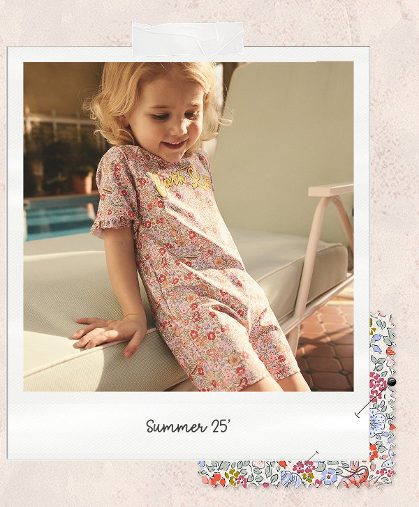 Pink Cath Kidston Ditsy Floral Print Sunsafe Swimsuit (3mths-7yrs)