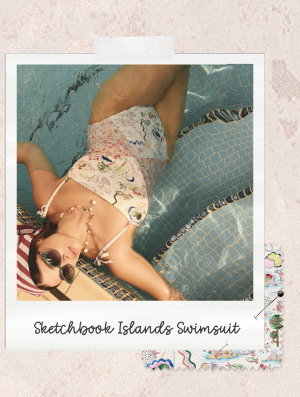Sketchbook Islands Swimsuit