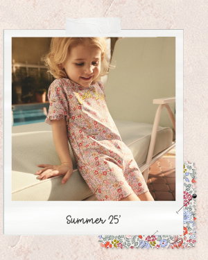 Pink Cath Kidston Ditsy Floral Print Sunsafe Swimsuit (3mths-7yrs)