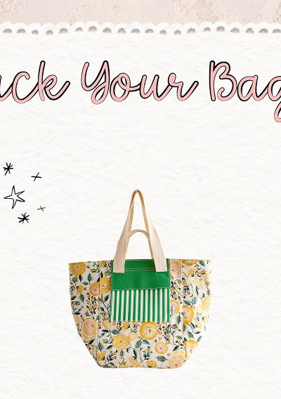 Cath Kidston Yellow Strawberry Garden Large 100% Cotton Tote Bag