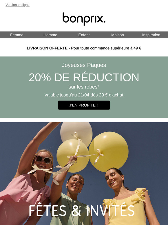 Joyeuses Pâques : -20% sur les robes