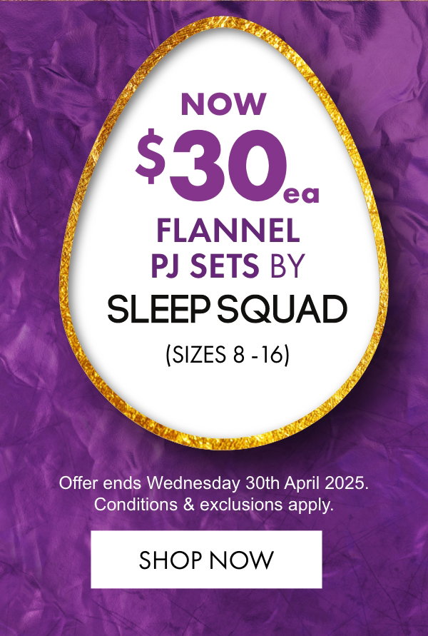 Flannel PJ Sets by Sleep Squad now $30ea