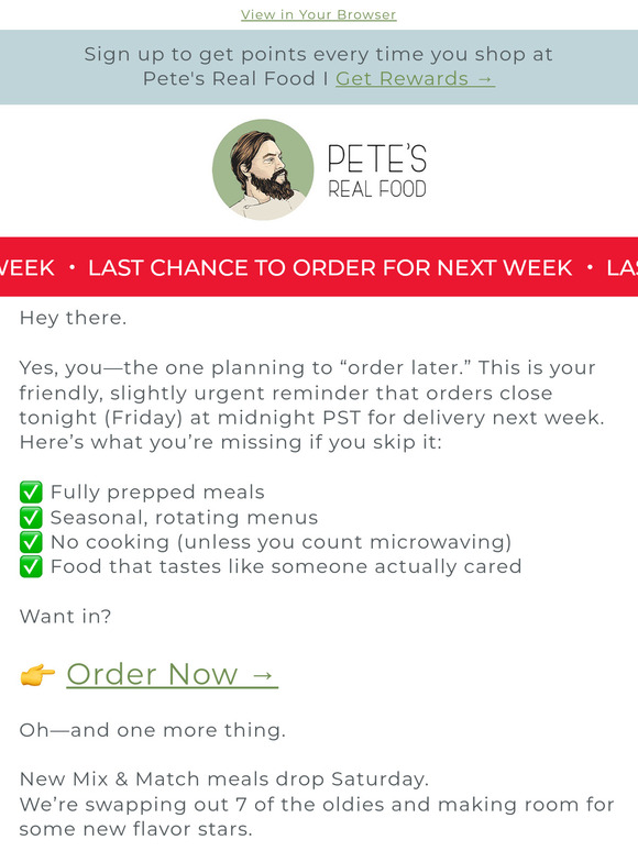 Clock’s ticking ⏰ Order cutoff is tonight.