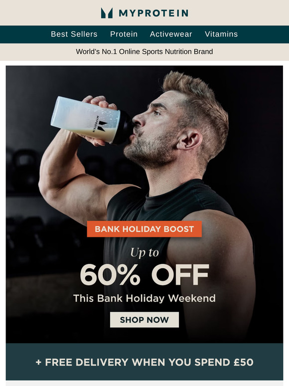 Bank Holiday Boost: Up to 60% OFF