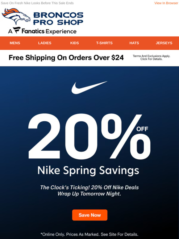 Countdown's On! 20% Off Nike Ends Tomorrow