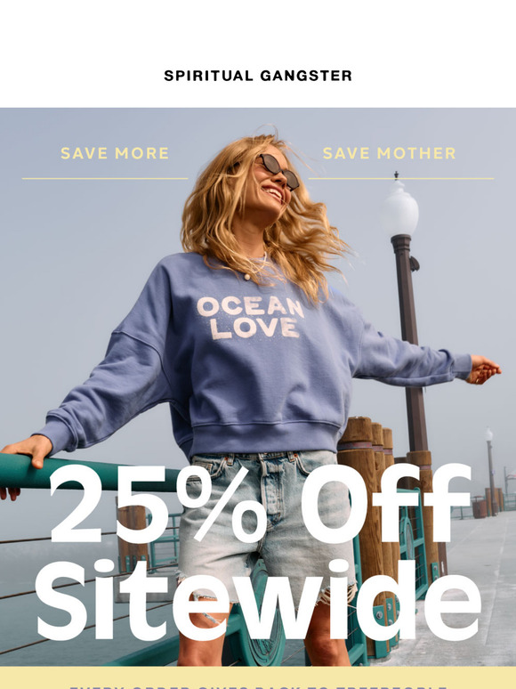 SHOP 25% OFF = Earth Day Donation
