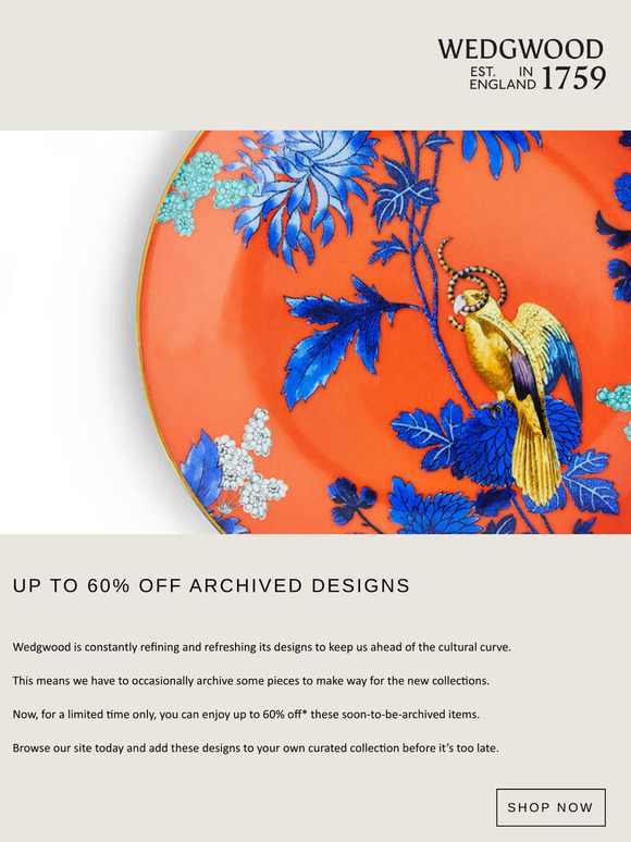 Enjoy up to 60% off our last-chance pieces