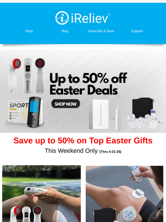 ⚡ Up to 50% Off Easter Deals