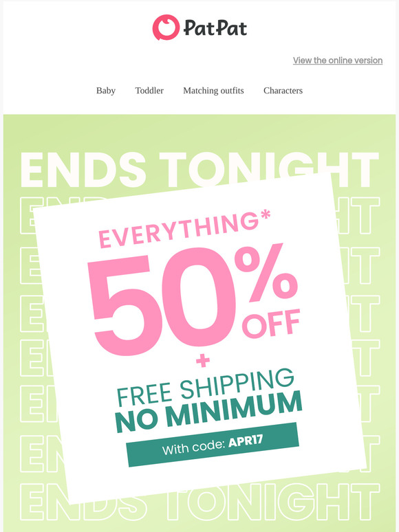 re: Free Shipping with No Minimum - You Almost Missed It🕛