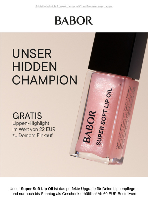 Nur noch bis Sonntag: Unser Lip Oil (Wert: 22 €) wartet auf Dich 💄