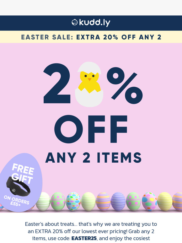 Egg-citing news! 🥚 A gift + 20% OFF just for you