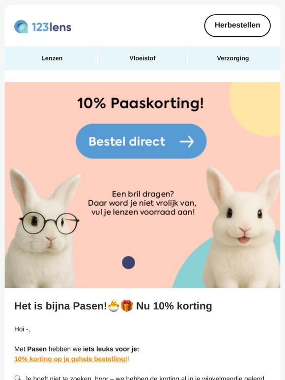 🎁 Paaskorting: 10% al in je mandje!