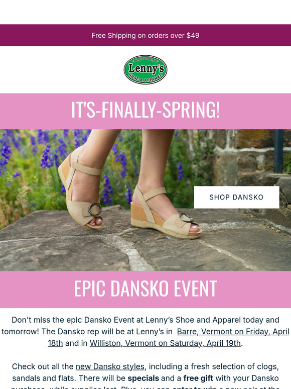 Exclusive Dansko Event: Don't Miss Out!