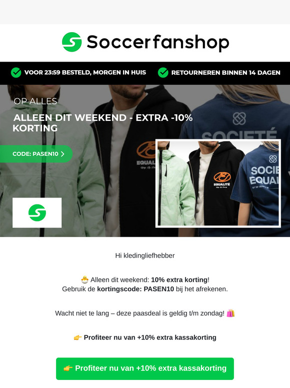 🐣 Alleen dit weekend: 10% extra korting! OP ALLES!