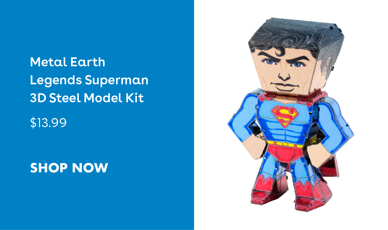 Metal Earth Legends Superman 3D Steel Model Kit. $13.99. Shop Now.