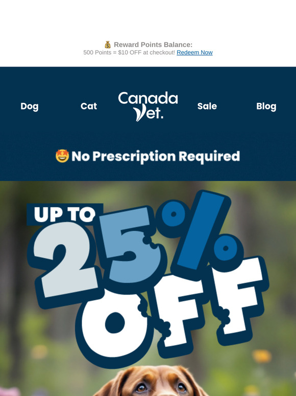Spring Checklist: Protected from Heartworm ✔ 2x Points ✔ Up to 25% Off ✔
