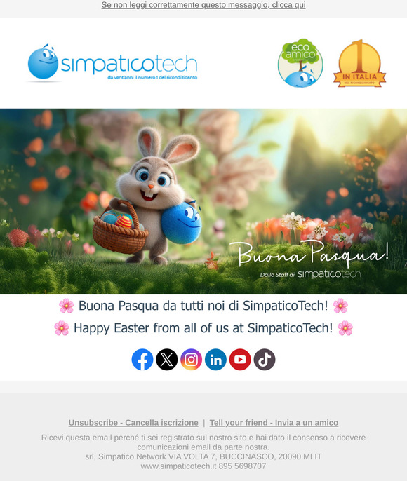 🐣 Buona Pasqua dallo staff di SimpaticoTech!