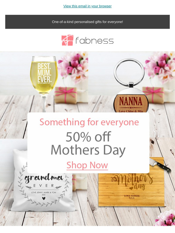 Spoil Mum without spoiling your budget – 50% off Gifts she’ll love